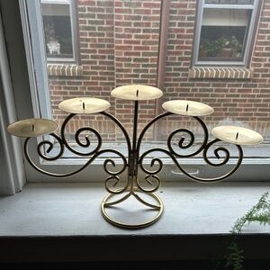 Gold candle holder